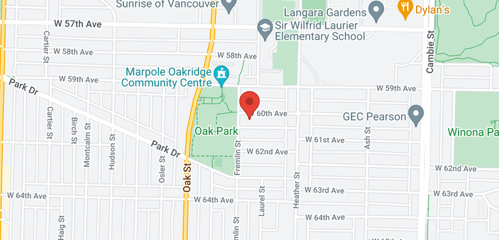 map of 879 W 61ST AVENUE